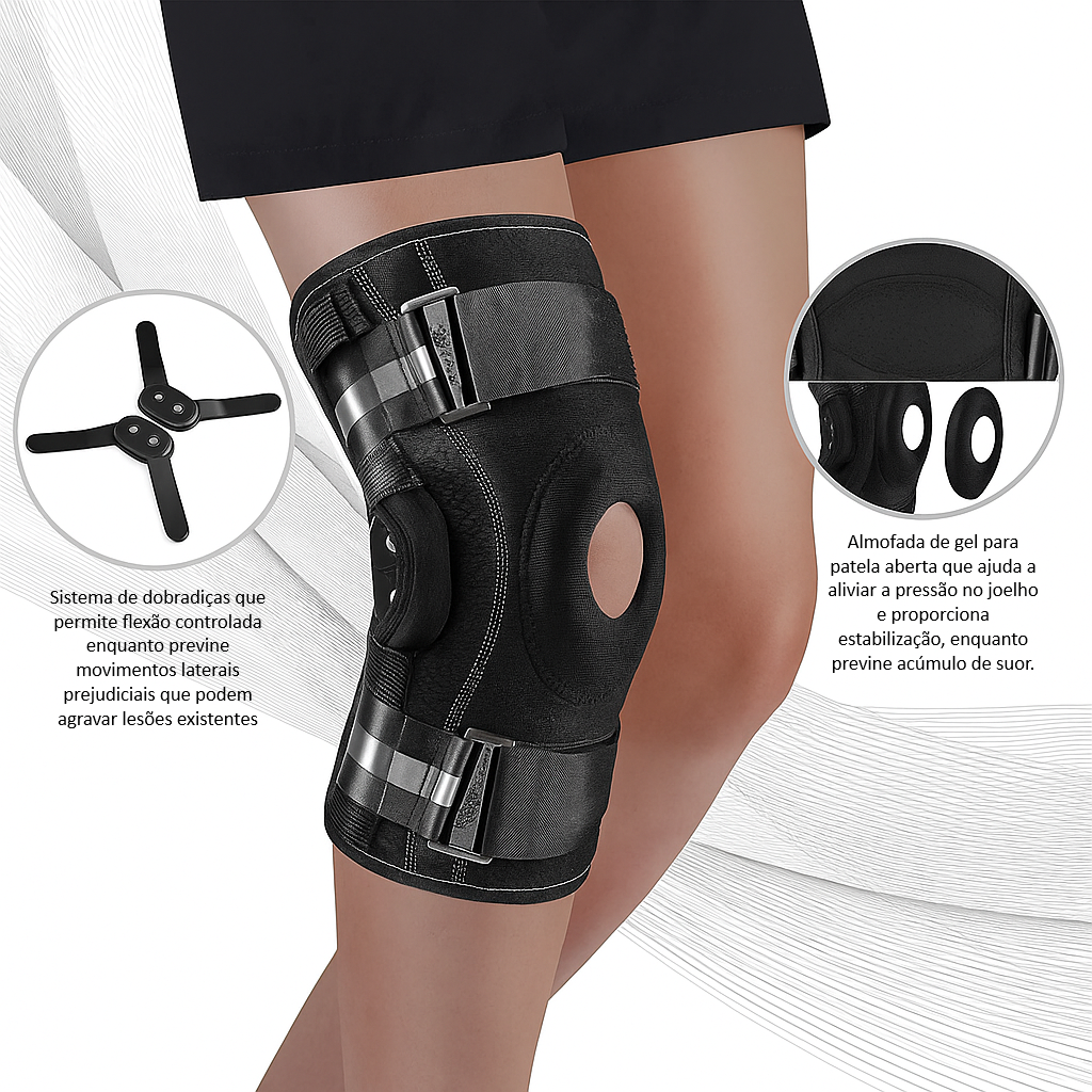 Joelheira Articulada com Estabilizadores Laterais
