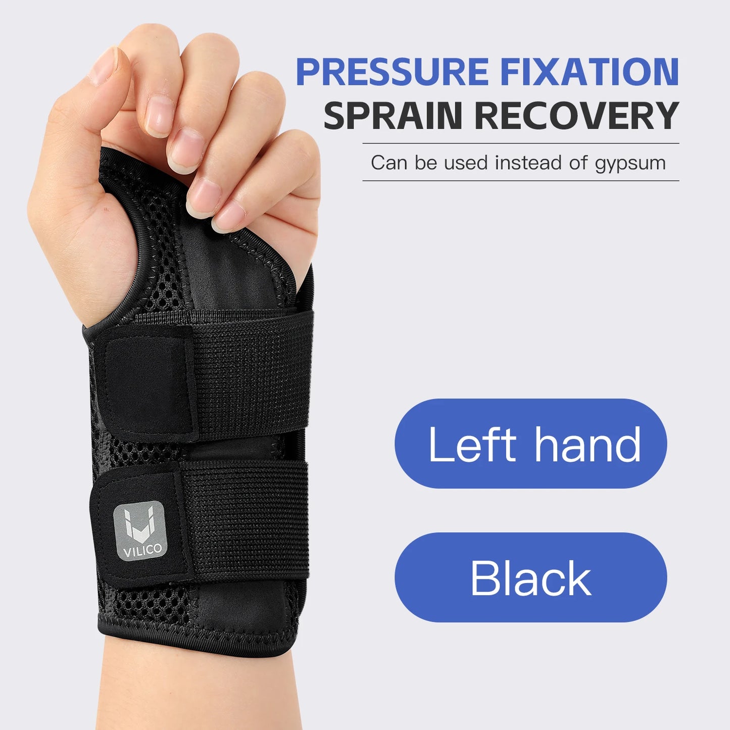 Wrist Brace for Carpal Tunnel Support Brace with Splints Hand Support for Arthritis Tendonitis Sprain Injuries Wrist Pain 1PC
