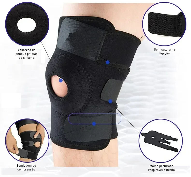 Joelheira Flexível de Suporte Respirável