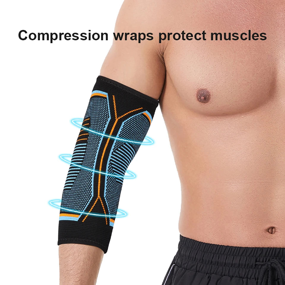 1Pcs Sports Knit Elbow Brace for Weightlifting Compression Support Reduce Tennis Golfers Elbow and Golfers Elbow Pain Relief