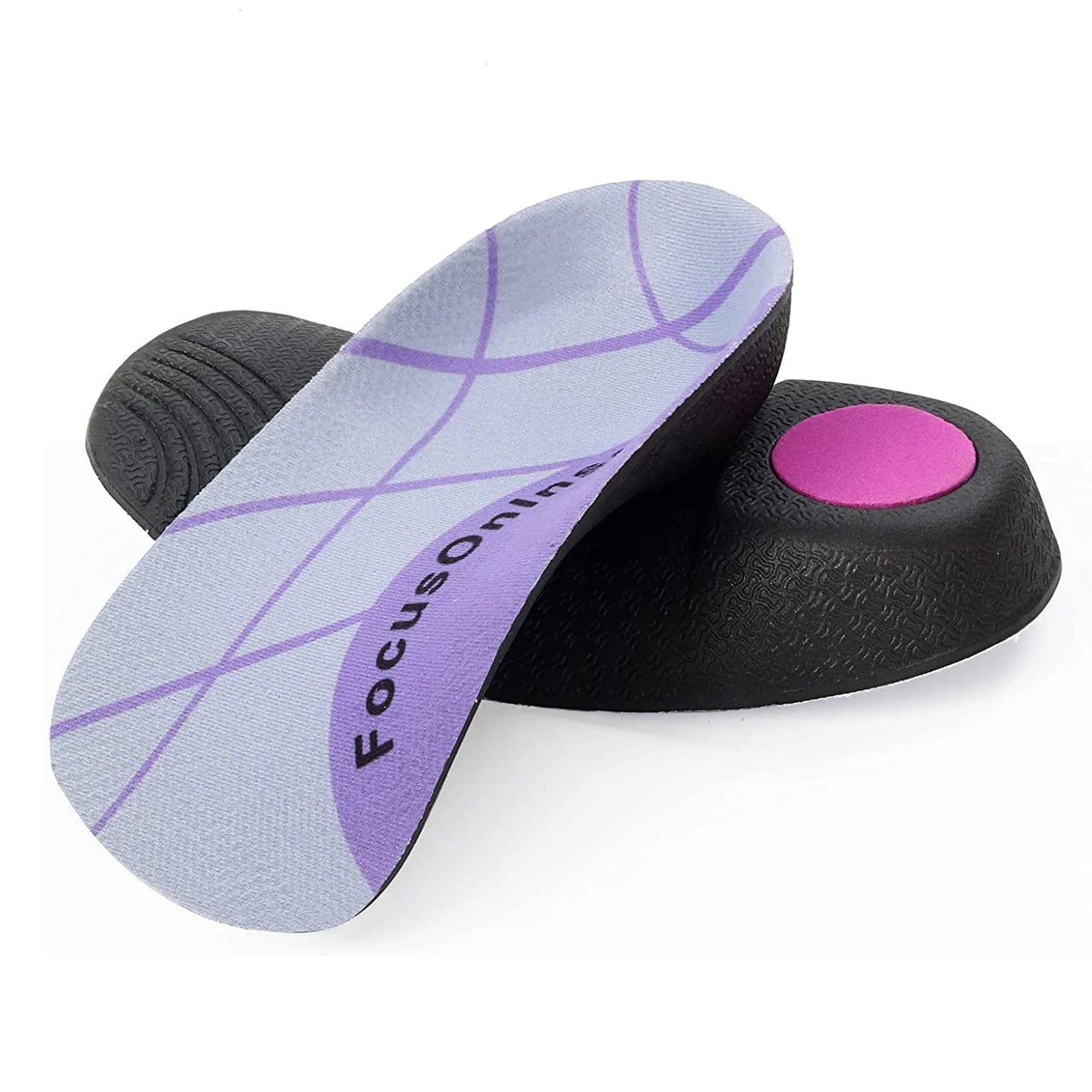 Rooruns Orthopedic Insoles Fasciitis Plantar Arch Support,Heel Spur Pain Relief Insoles for Walking Running Sports