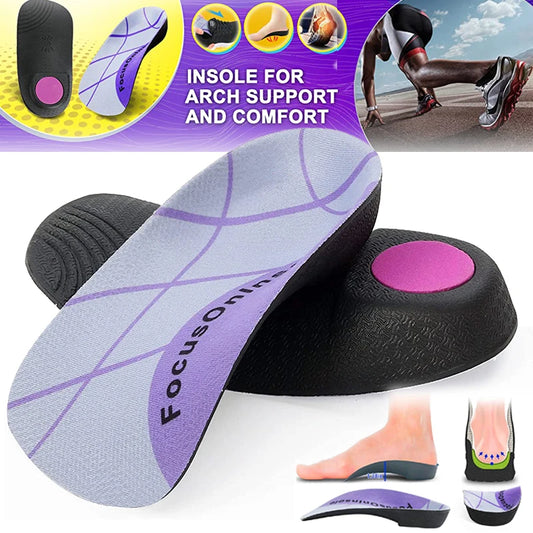 Rooruns Orthopedic Insoles Fasciitis Plantar Arch Support,Heel Spur Pain Relief Insoles for Walking Running Sports