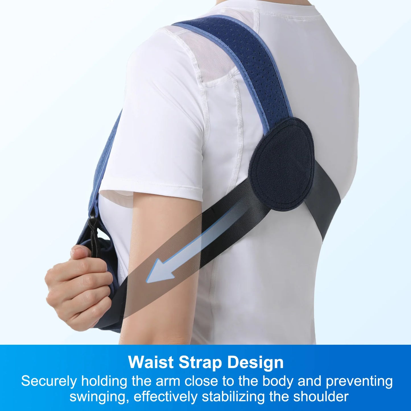 VELPEAU Arm Sling for Elbow Injury, Dislocation, Broken, Rotator Cuff, Medical Shoulde Immobilizer Fits Left and Right Arms