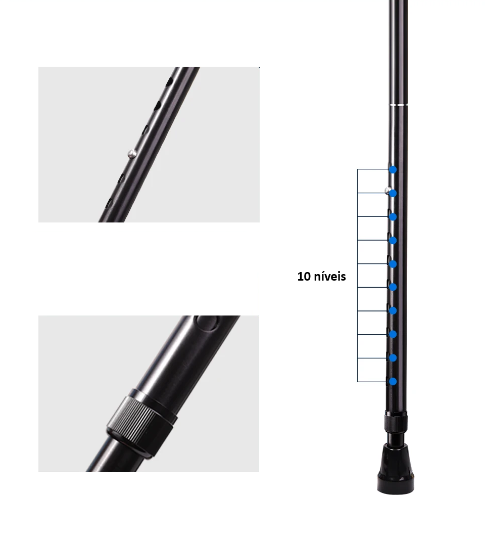 Canadianas Ortopédicas Dobráveis em Alumínio