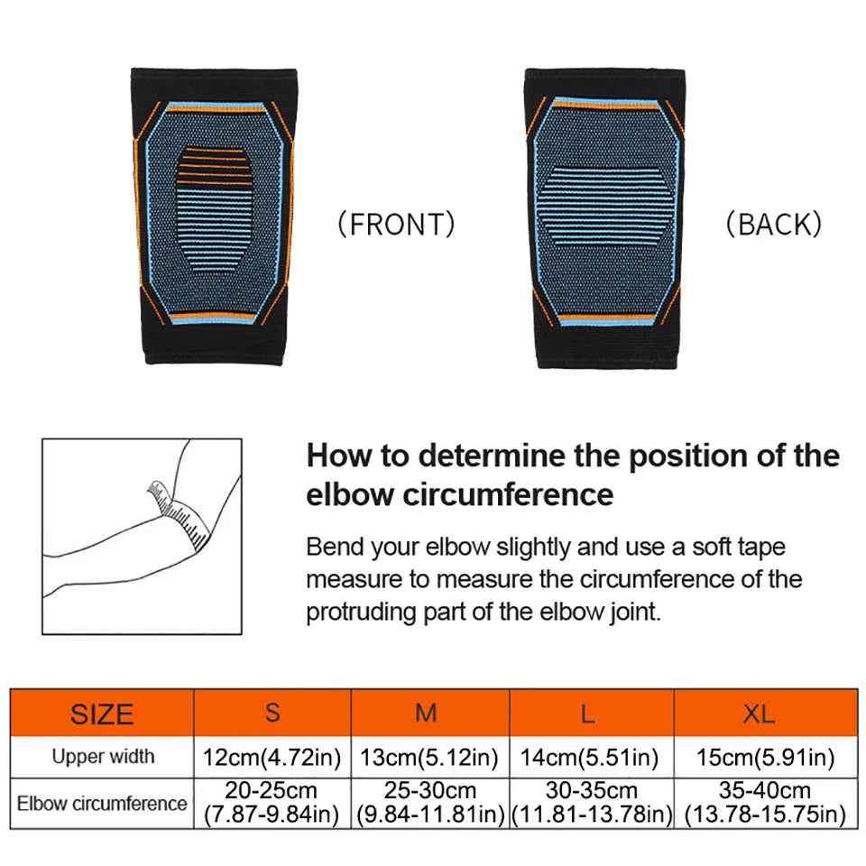 1Pcs Sports Knit Elbow Brace for Weightlifting Compression Support Reduce Tennis Golfers Elbow and Golfers Elbow Pain Relief