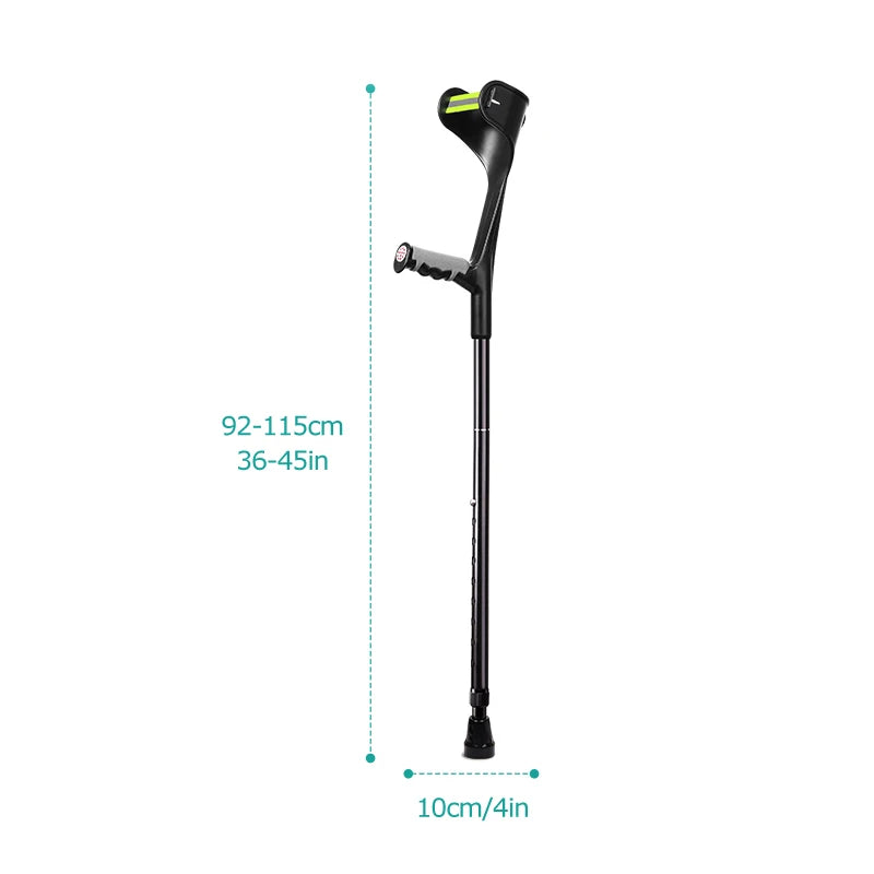 Lefeke Forearm Crutches Foldable Adjustable Aluminium Walk Easy Elbow Crutch Lightweight Walking Stick