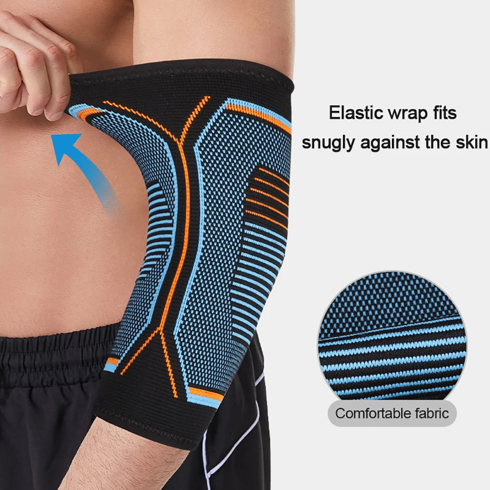 1Pcs Sports Knit Elbow Brace for Weightlifting Compression Support Reduce Tennis Golfers Elbow and Golfers Elbow Pain Relief