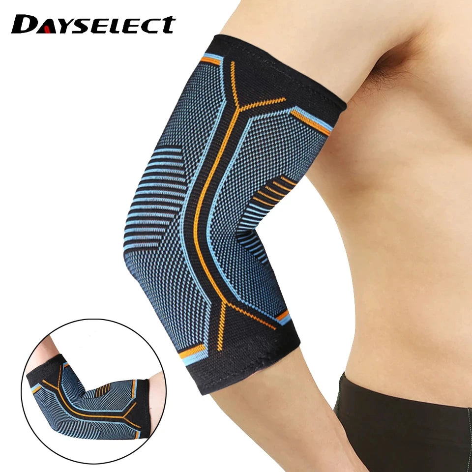 1Pcs Sports Knit Elbow Brace for Weightlifting Compression Support Reduce Tennis Golfers Elbow and Golfers Elbow Pain Relief