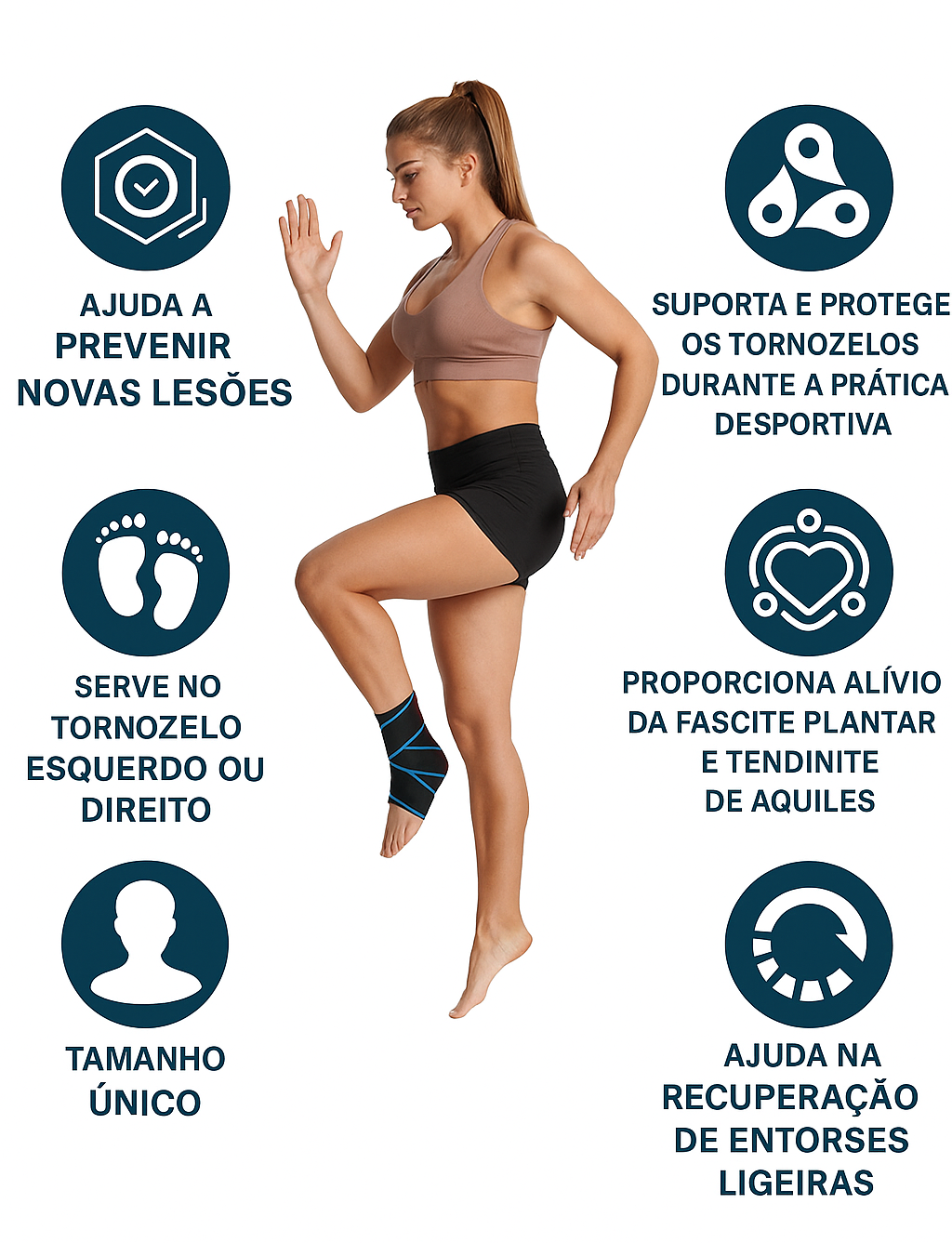 Tornozeleira Flexível de Compressão