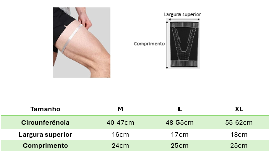 Manga de Compressão para Coxa Anti-Deslizante